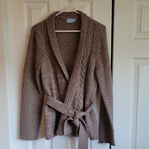 Denver Hayes Taupe Knit Cardigan